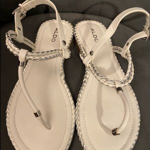 ALDO white sandals